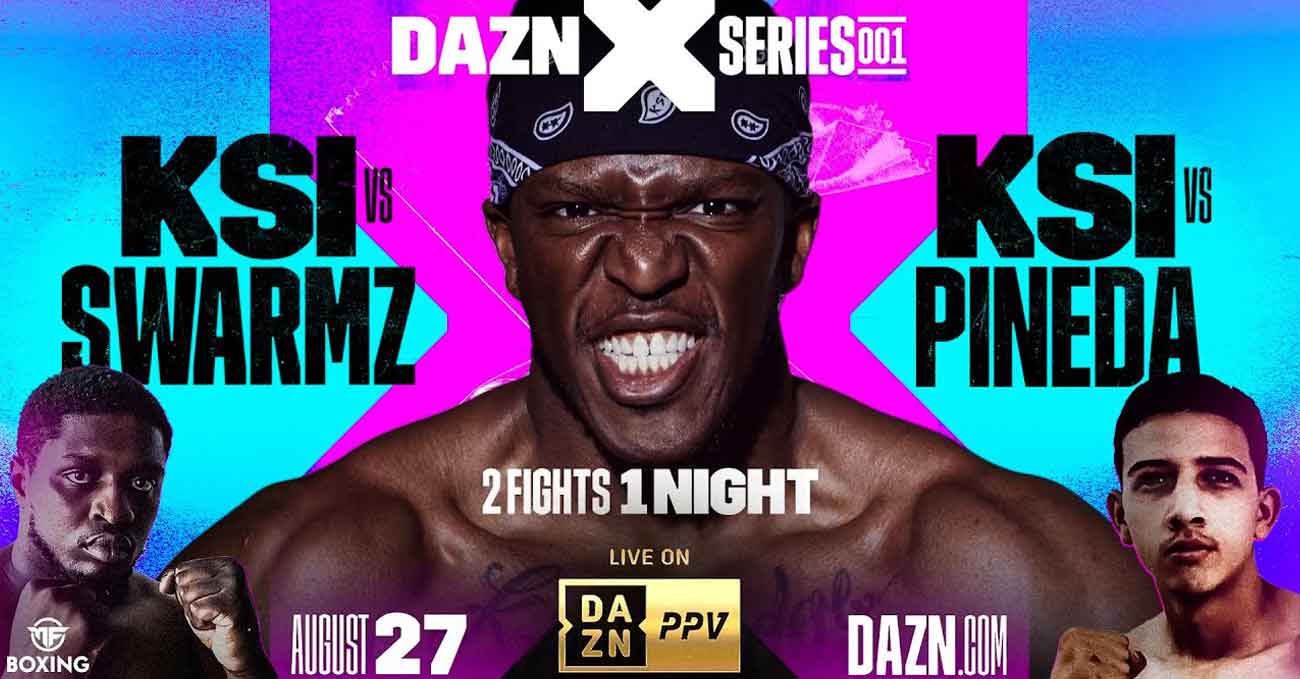 Swarmz vs KSI vs Luis Alcaraz Pineda full fight video poster 2022-08-27