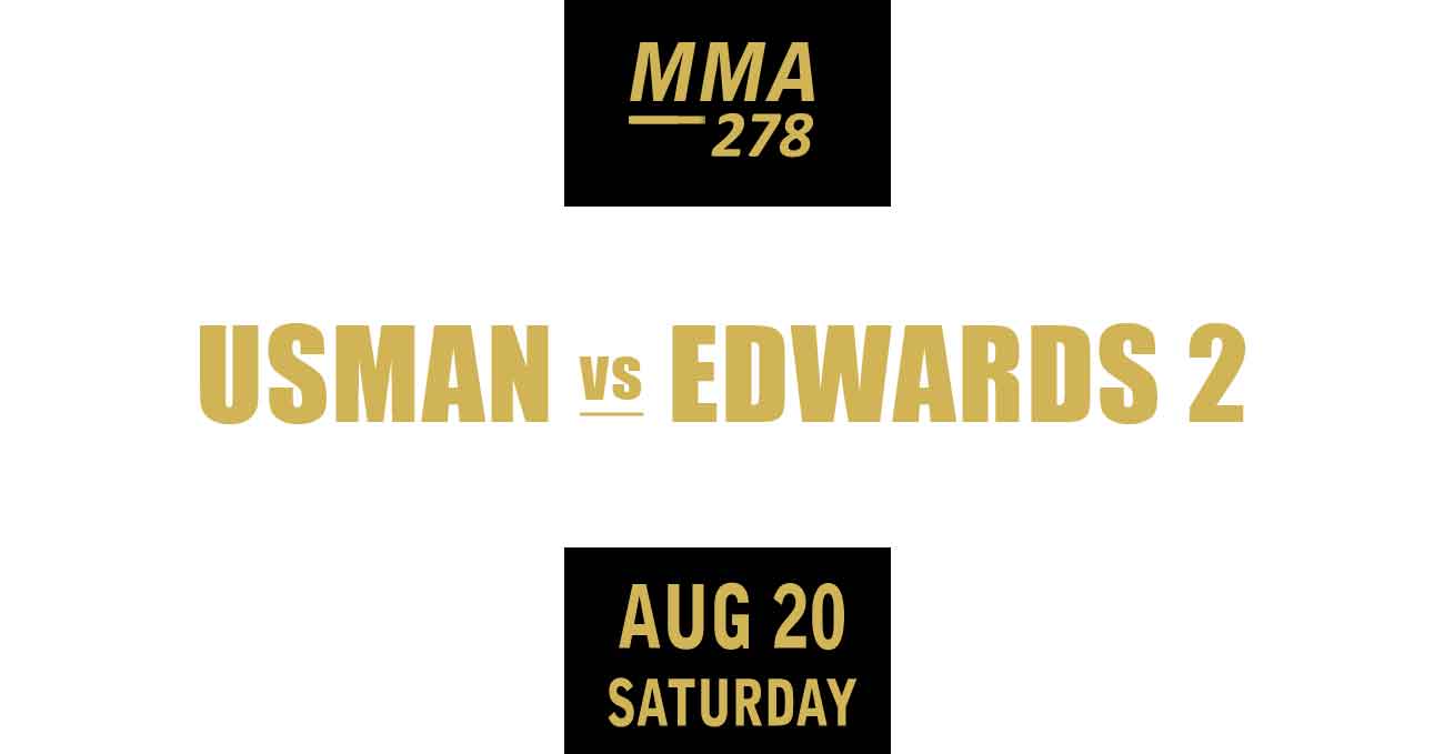 Kamaru Usman vs Leon Edwards 2 full fight video UFC 278 poster by ATBF
