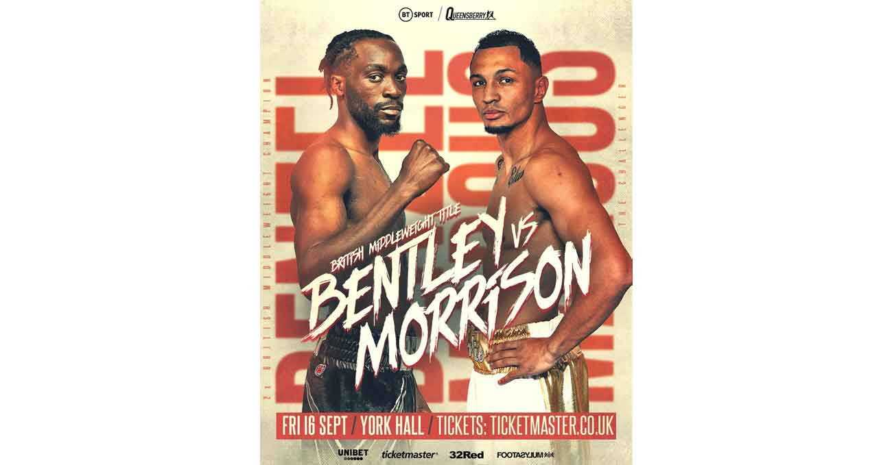 Denzel Bentley vs Marcus Morrison full fight video poster 2022-09-16
