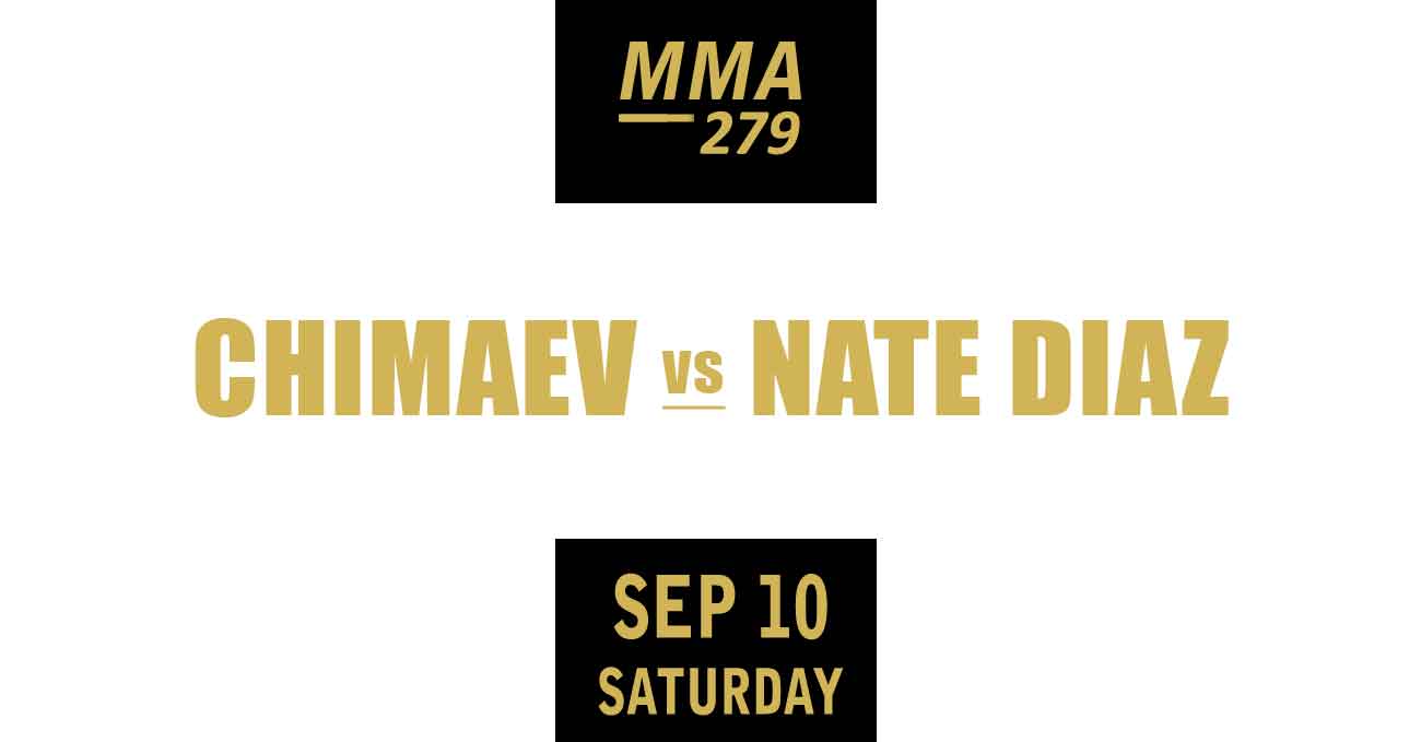 Khamzat Chimaev vs Nate Diaz full fight video UFC 279 poster by ATBF