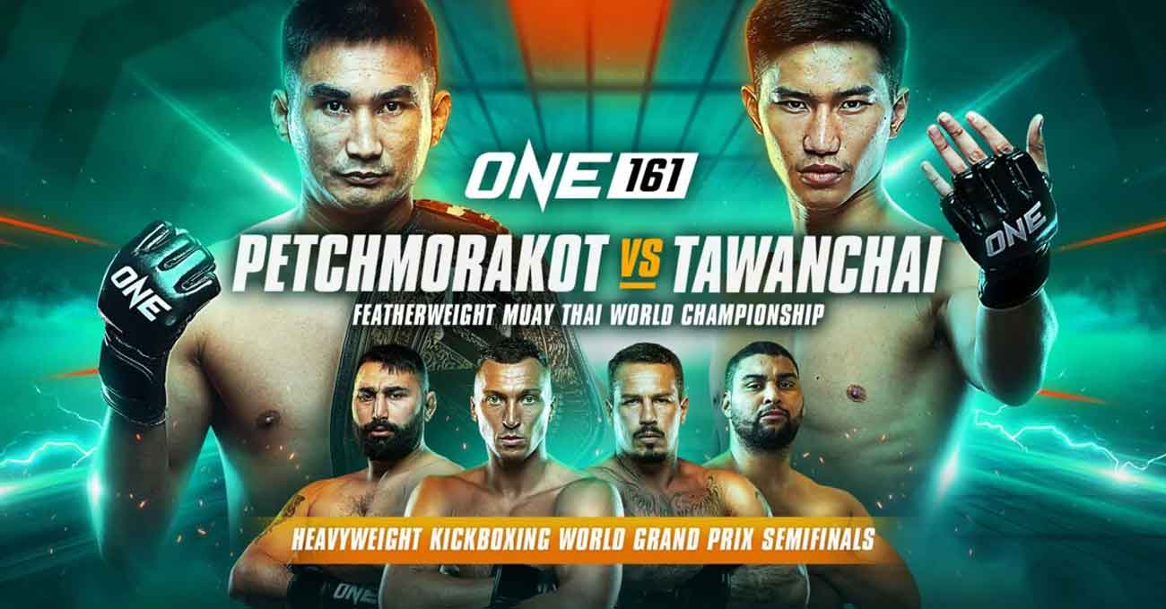 Petchmorakot Petchyindee vs Tawanchai PK Saenchaimuaythaigym full fight video ONE 161 poster