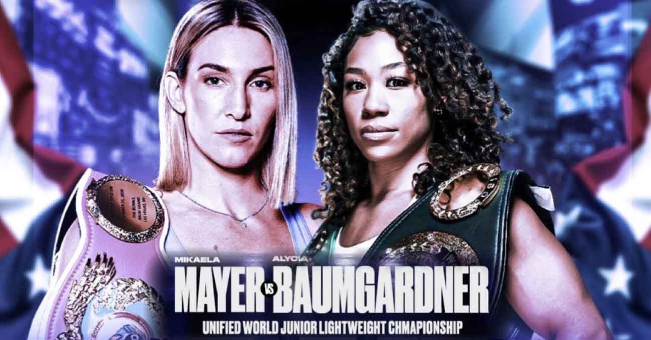 Mikaela Mayer vs Alycia Baumgardner full fight video poster 2022-10-15