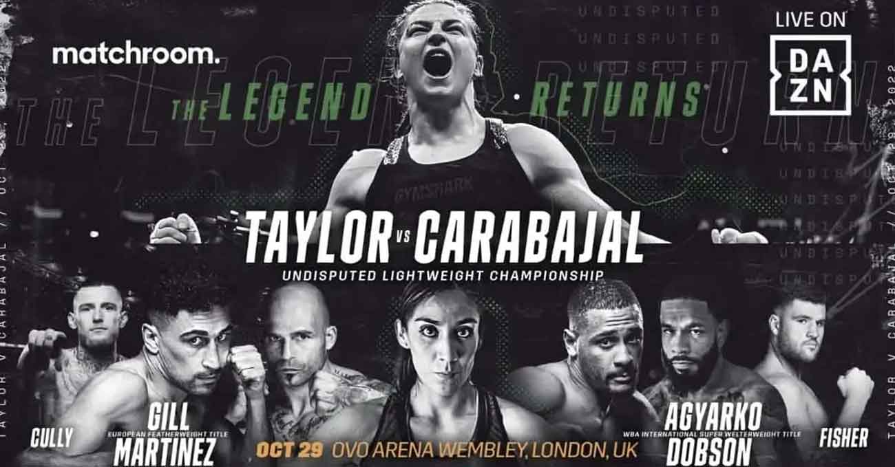 Katie Taylor vs Karen Carabajal full fight video poster 2022-10-29