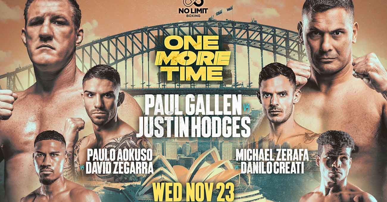 Paul Gallen vs Justin Hodges 2 full fight video poster 2022-11-23
