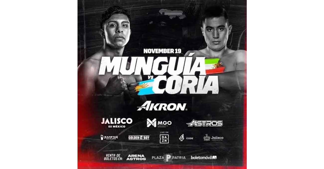 Jaime Munguia vs Gonzalo Gaston Coria full fight video poster 2022-11-19