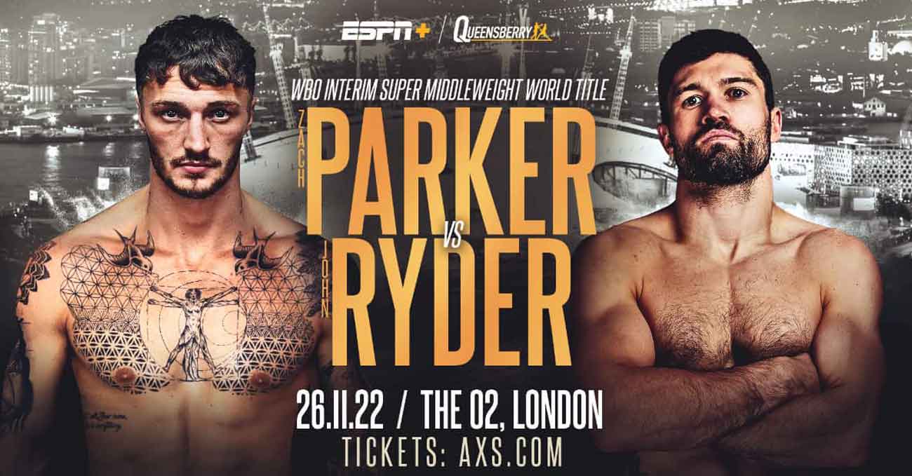 Zach Parker vs John Ryder full fight video poster 2022-11-26