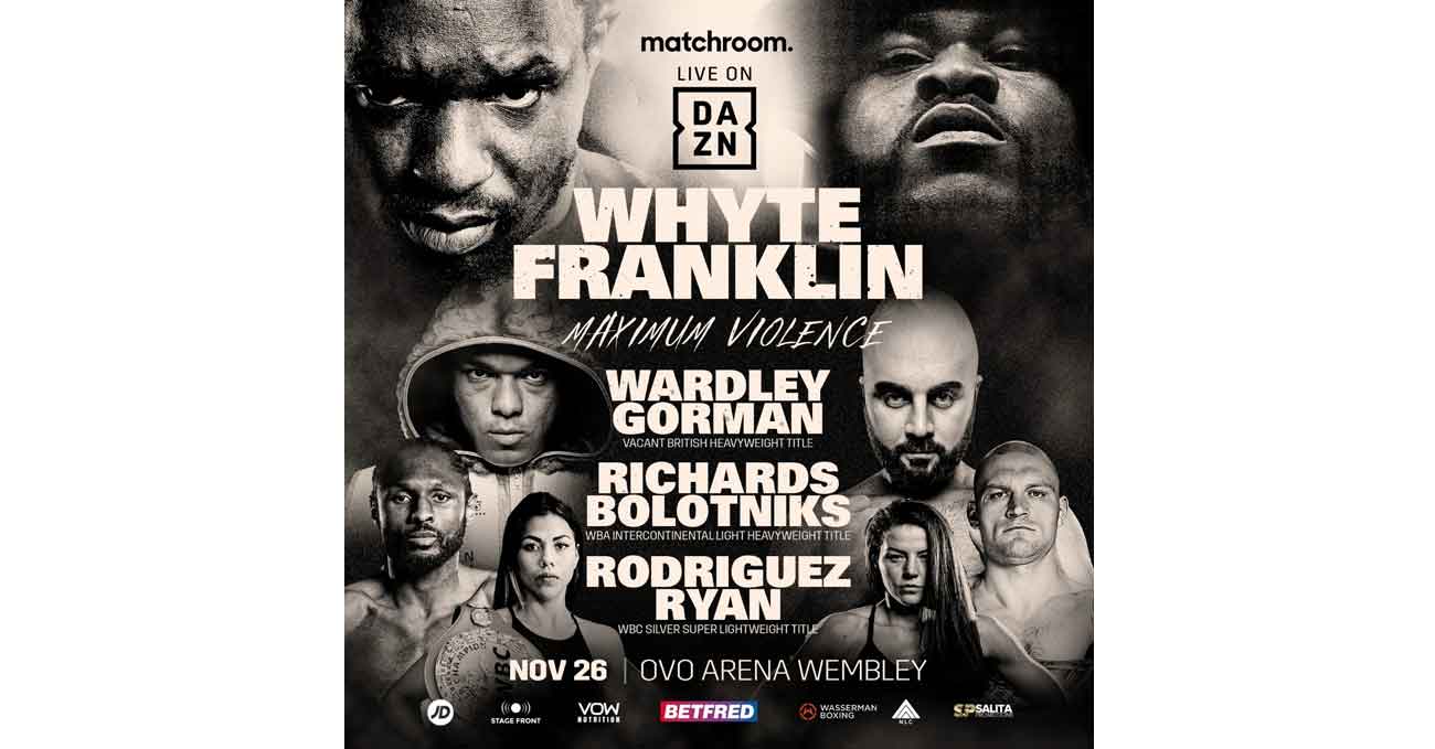 Dillian Whyte vs Jermaine Franklin full fight video poster 2022-11-26