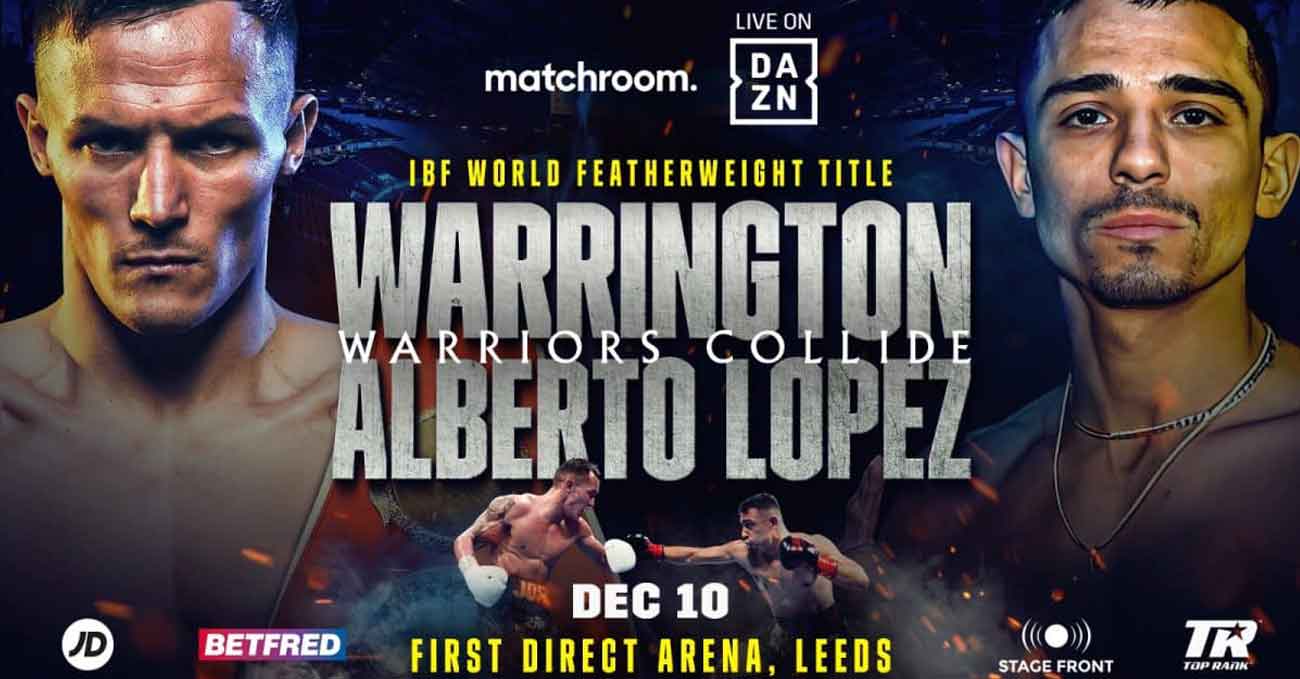 Josh Warrington vs Luis Alberto Lopez Vargas full fight video poster 2022-12-10