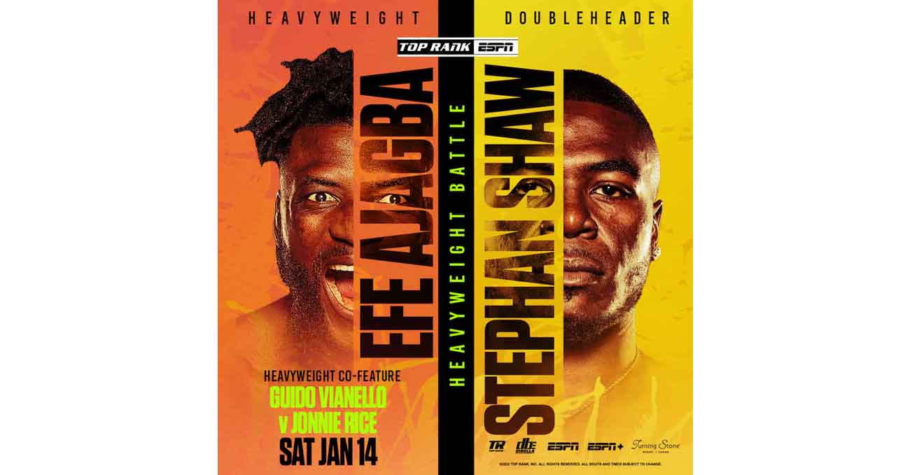 Efe Ajagba vs Stephan Shaw full fight video poster 2023-01-14