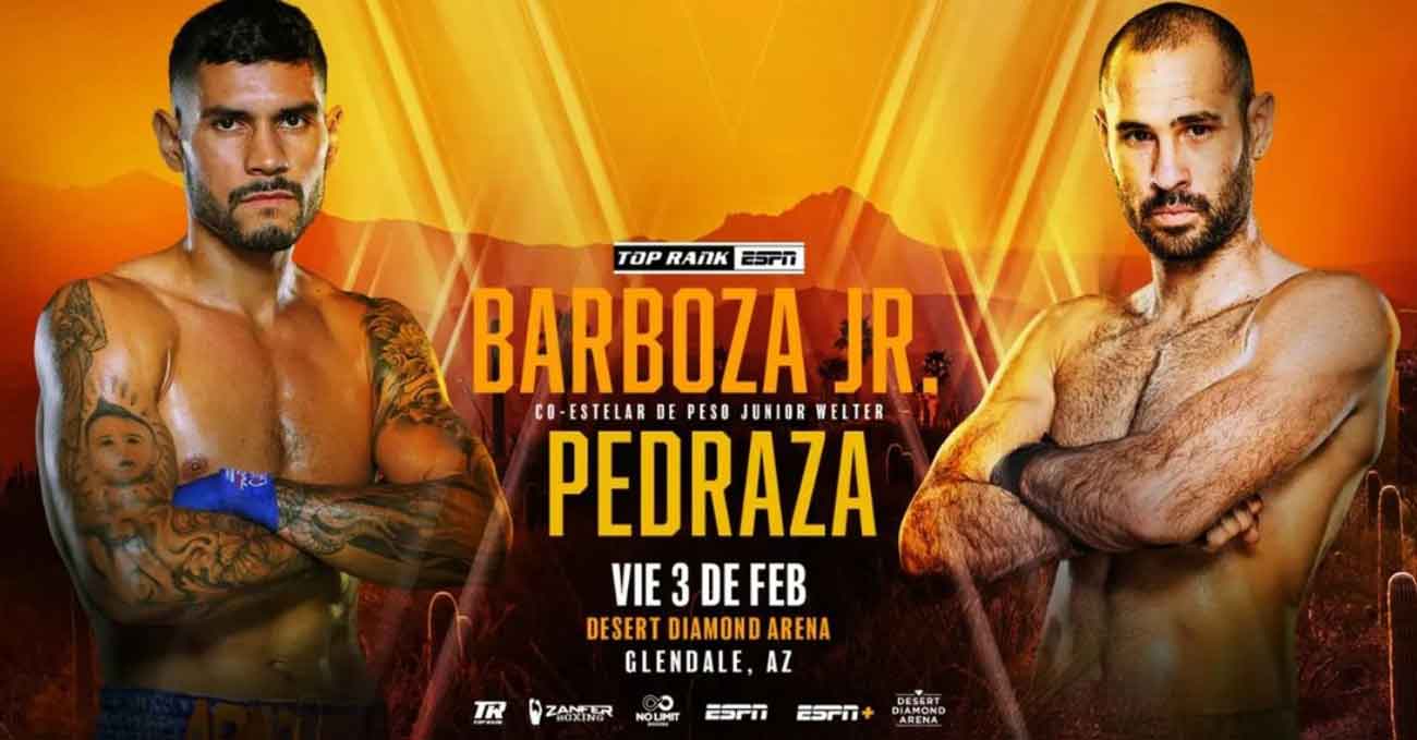 Arnold Barboza Jr vs Jose Pedraza full fight video poster 2023-02-03