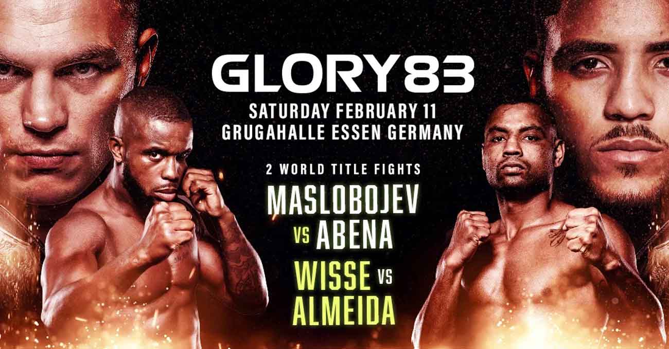 Sergej Maslobojev vs Donegi Abena 2 full fight video Glory 83 poster