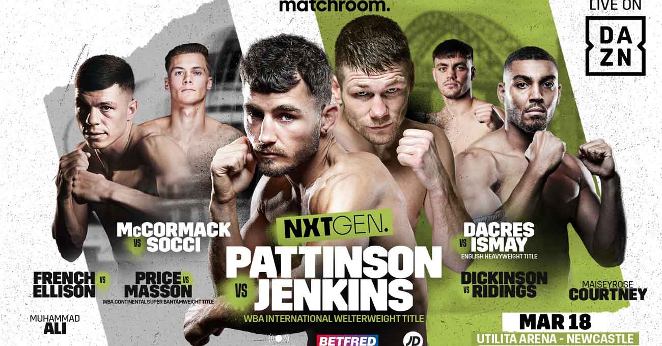 Cyrus Pattinson vs Chris Jenkins full fight video poster 2023-03-18