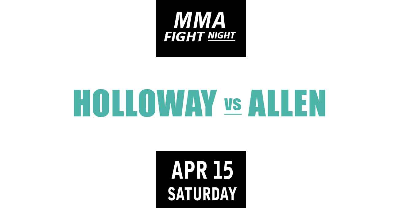 Max Holloway vs Arnold Allen full fight video UFC on ESPN 44 poster by ATBF