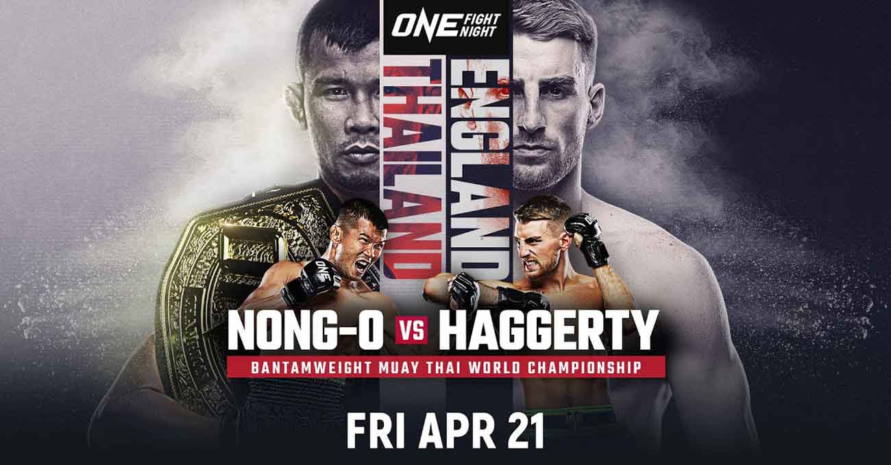 Nong-O Gaiyanghadao vs Jonathan Haggerty full fight video ONE Fight Night 9 poster