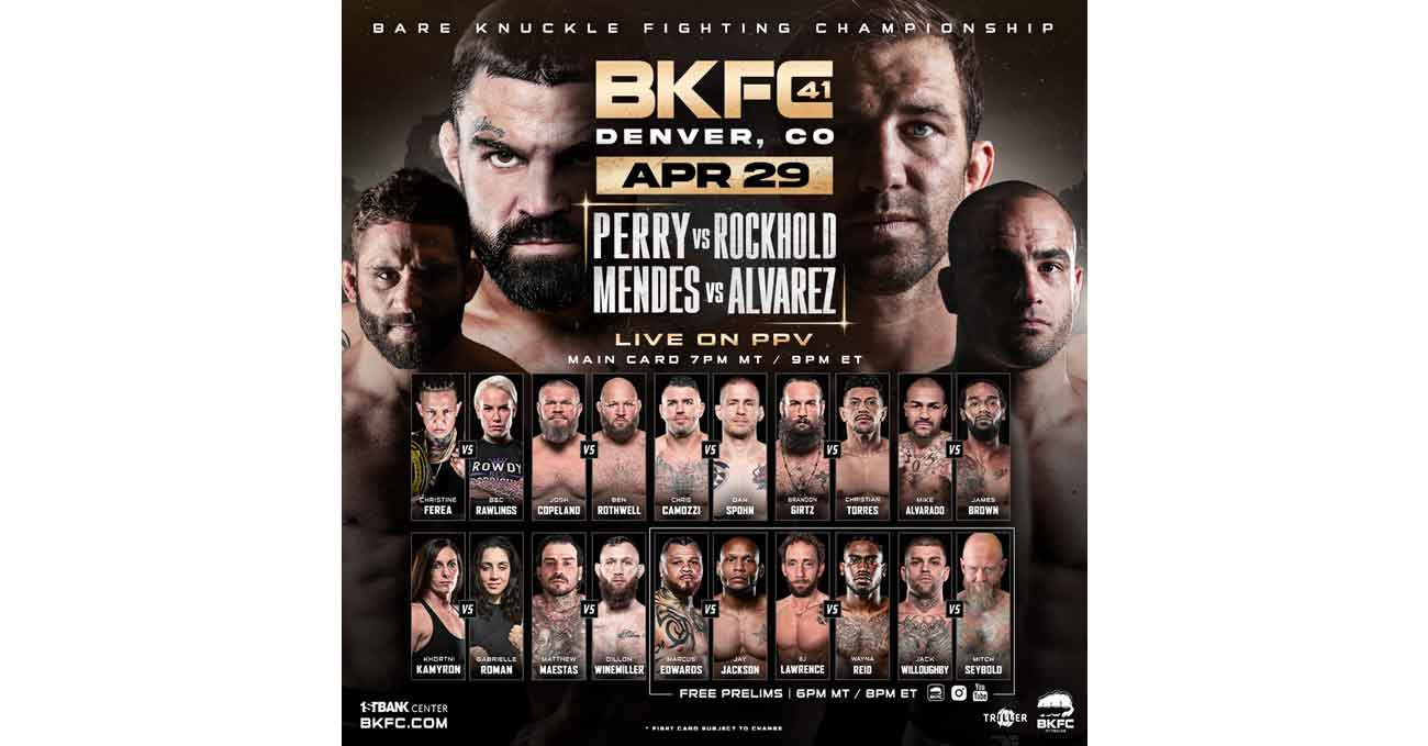 Mike Perry vs Luke Rockhold full fight video BKFC 41 poster