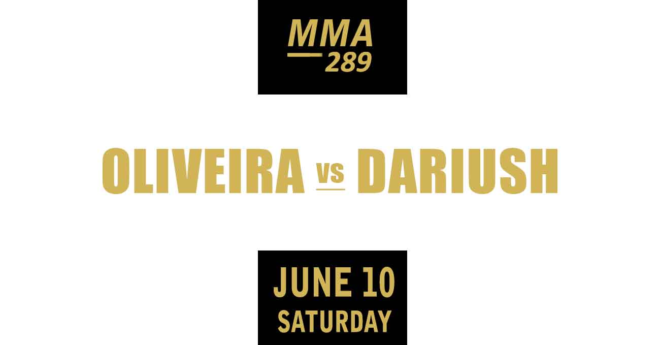 Charles Oliveira vs Beneil Dariush full fight video UFC 289 poster by ATBF