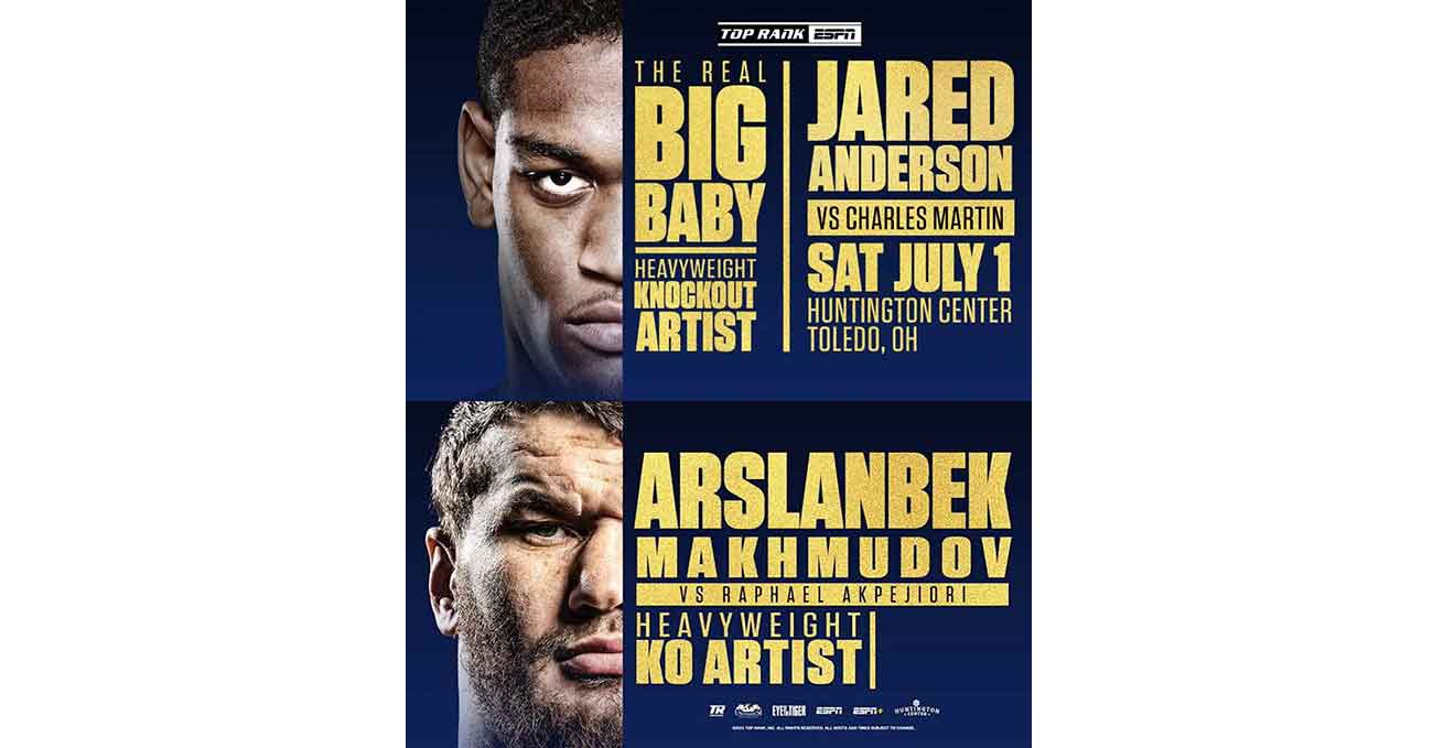 Jared Anderson vs Charles Martin full fight video poster 2023-07-01