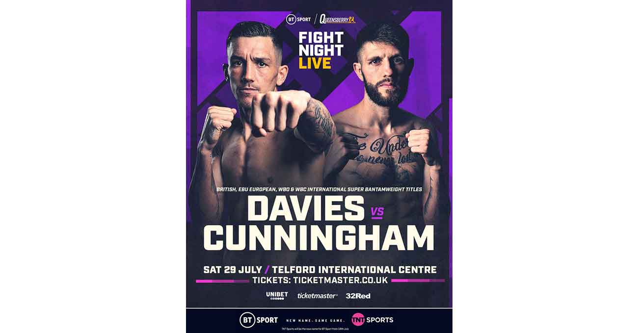Liam Davies vs Jason Cunningham full fight video poster 2023-07-29