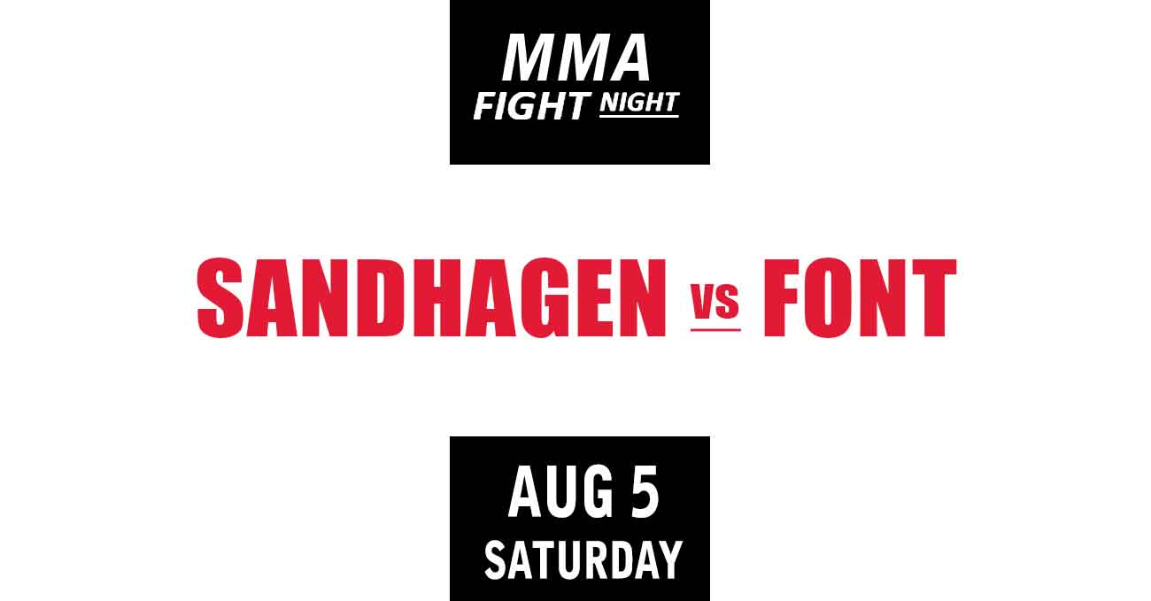 Cory Sandhagen vs Rob Font full fight video UFC on ESPN 50 poster by ATBF