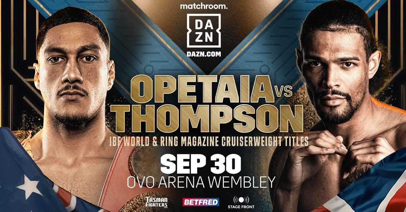 Jai Opetaia vs Jordan Thompson full fight video poster 2023-09-30