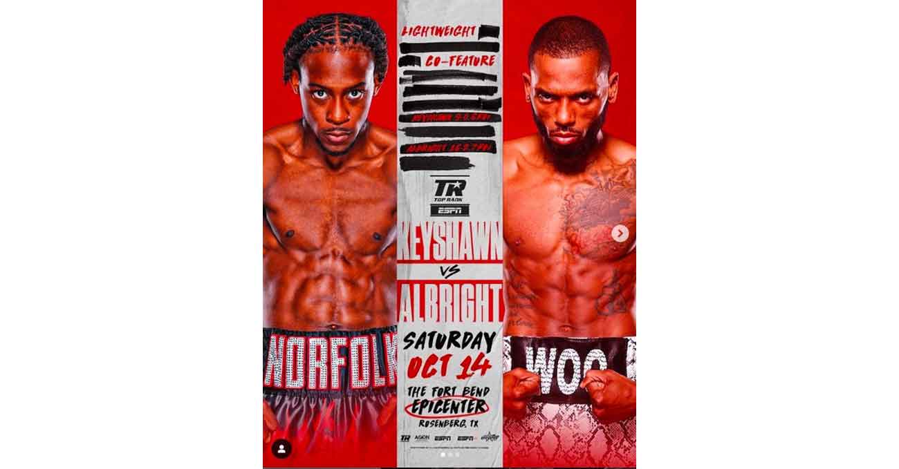 Keyshawn Davis vs Nahir Albright full fight video poster 2023-10-14
