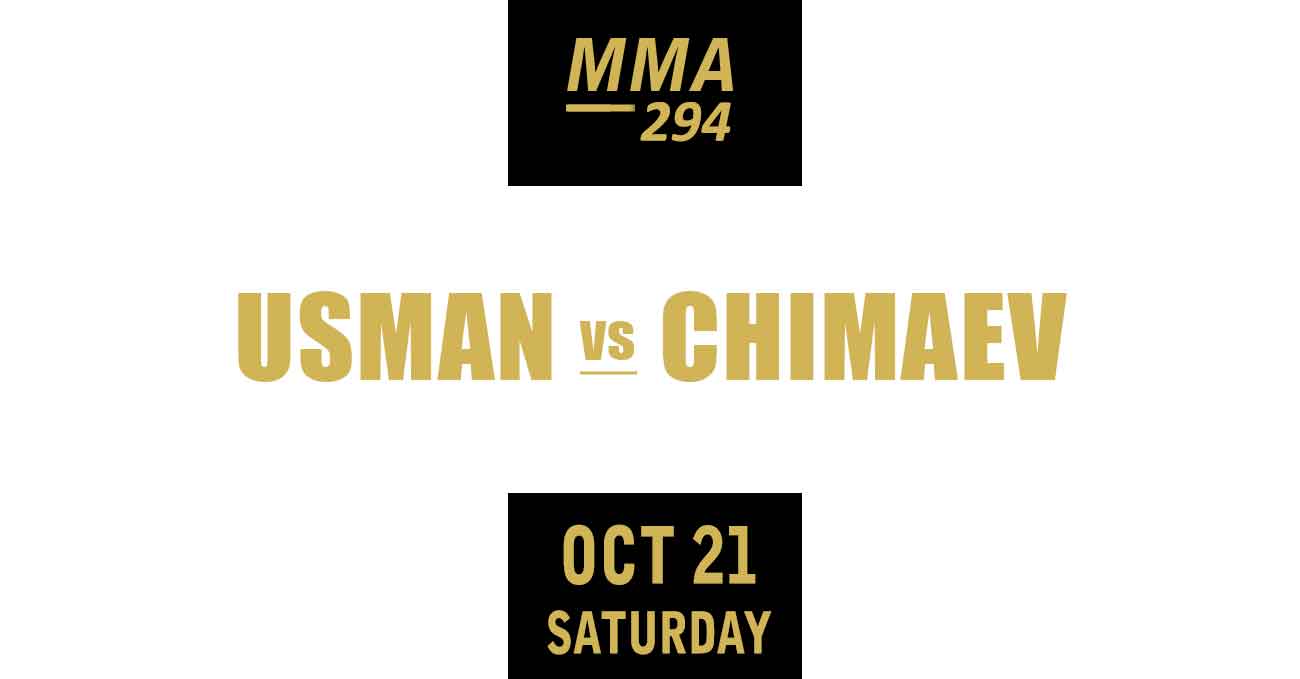 Kamaru Usman vs Khamzat Chimaev full fight video UFC 294 poster by ATBF