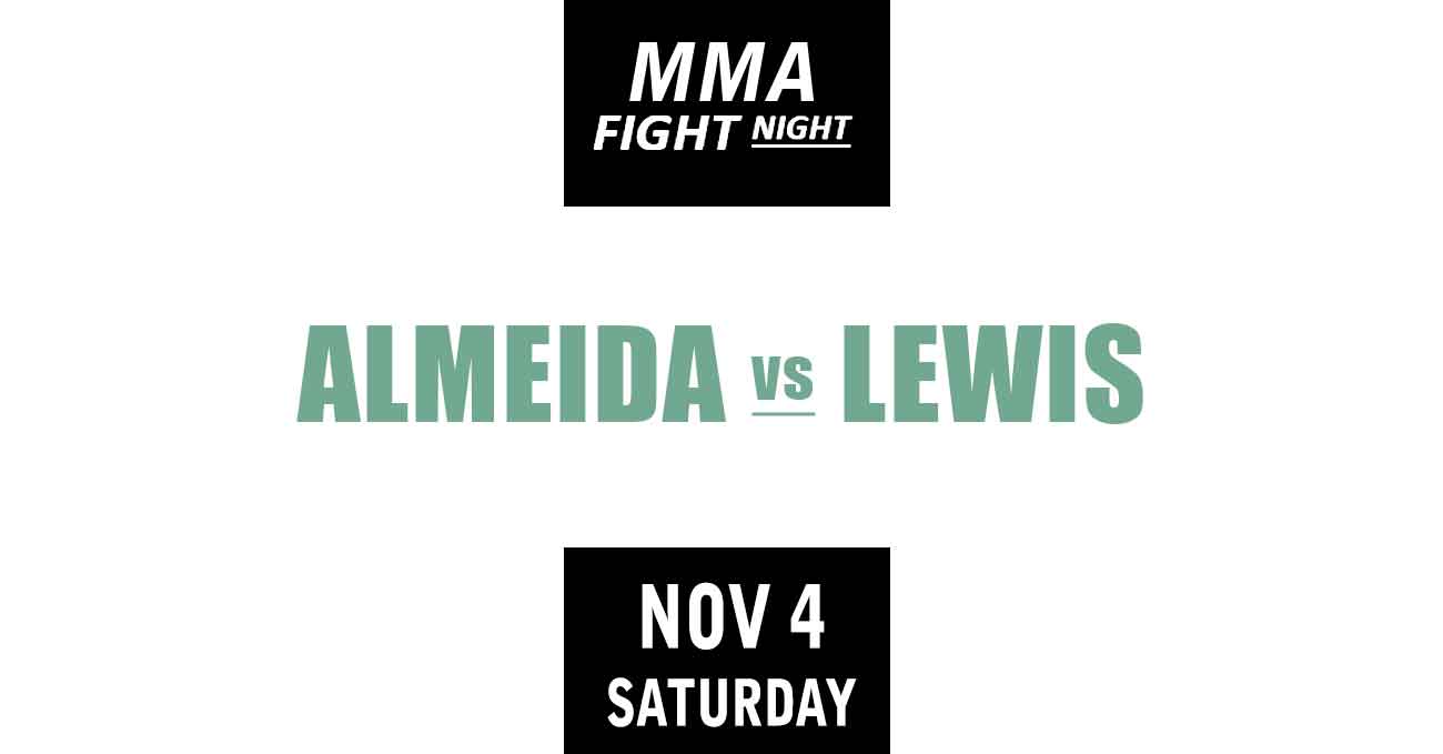 Jailton Almeida vs Derrick Lewis full fight video UFC Fight Night 231 poster by ATBF