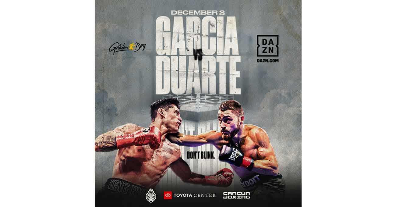 Ryan Garcia vs Oscar Duarte Jurado full fight video poster 2023-12-02