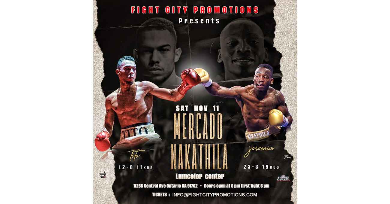 Ernesto Mercado vs Jeremia Nakathila full fight video poster 2023-11-11