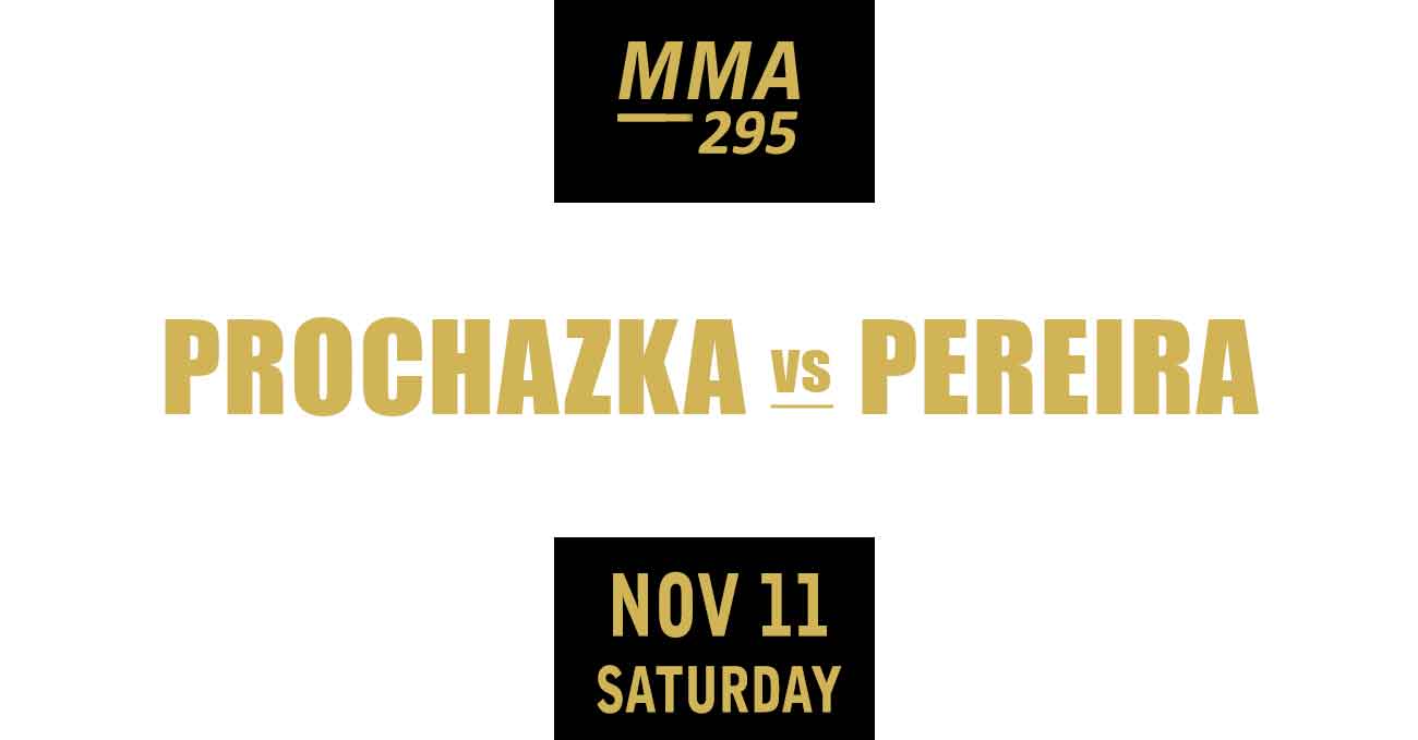 Jiri Prochazka vs Alex Pereira full fight video UFC 295 poster by ATBF