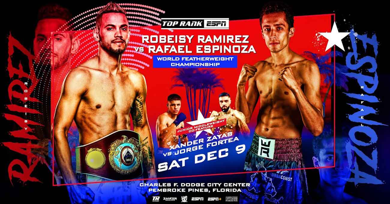 Robeisy Ramirez vs Rafael Espinoza full fight video poster 2023-12-09