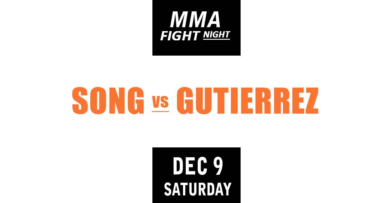 Yadong Song vs Chris Gutierrez full fight video UFC Vegas 83 poster by ATBF