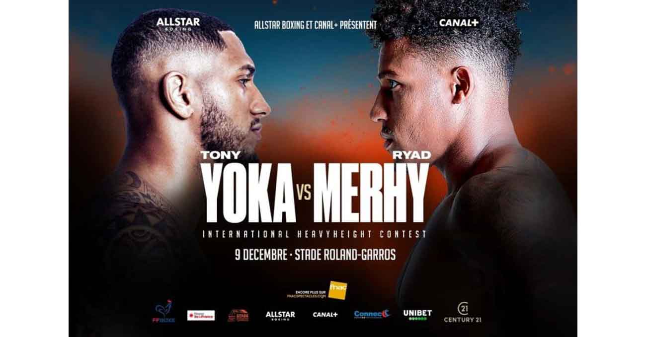 Tony Yoka vs Ryad Merhy full fight video poster 2023-12-09