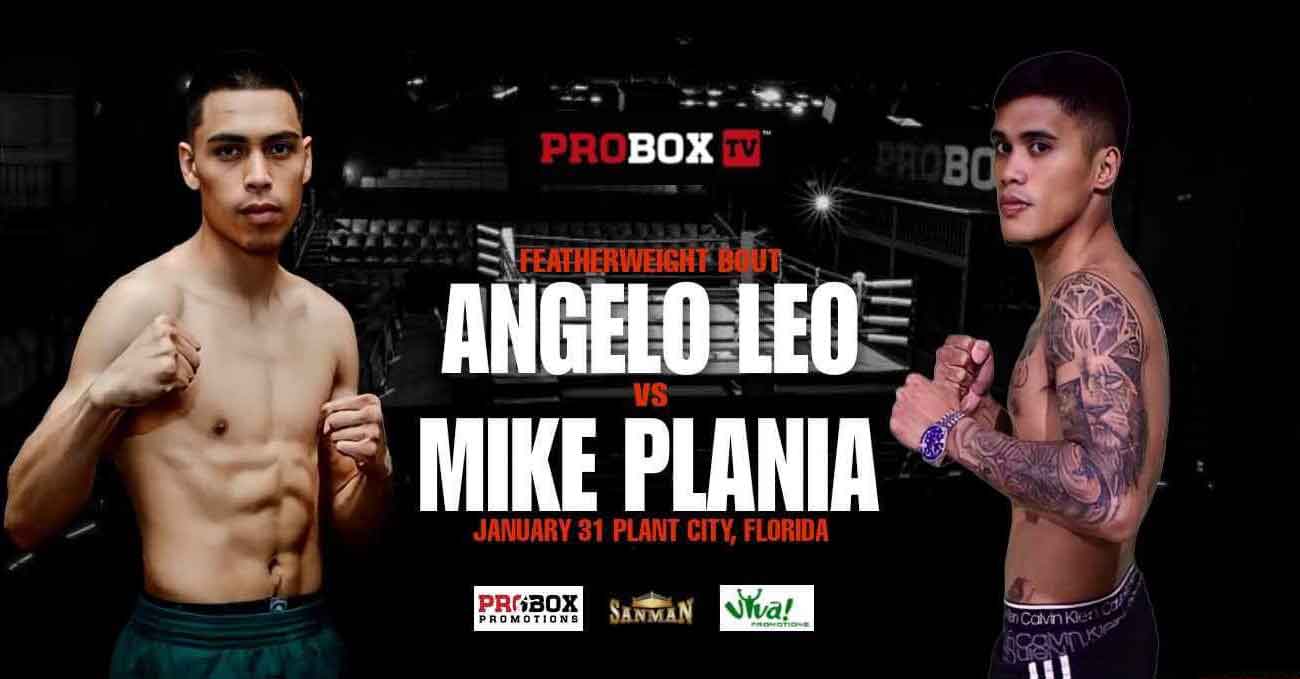Angelo Leo vs Mike Plania full fight video poster 2024-01-31