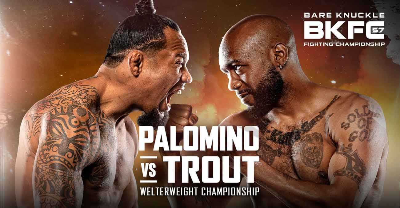 Luis Palomino vs Austin Trout full fight video BKFC 57 poster