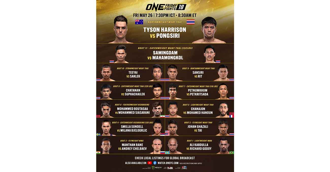 Teeyai PKSaenchai vs Saklek Kiatsongrit full fight video ONE Friday Fights 18 poster