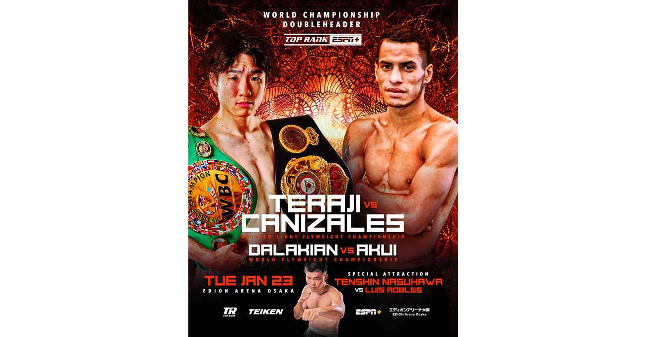 Kenshiro Teraji vs Carlos Canizales full fight video poster 2024-01-23
