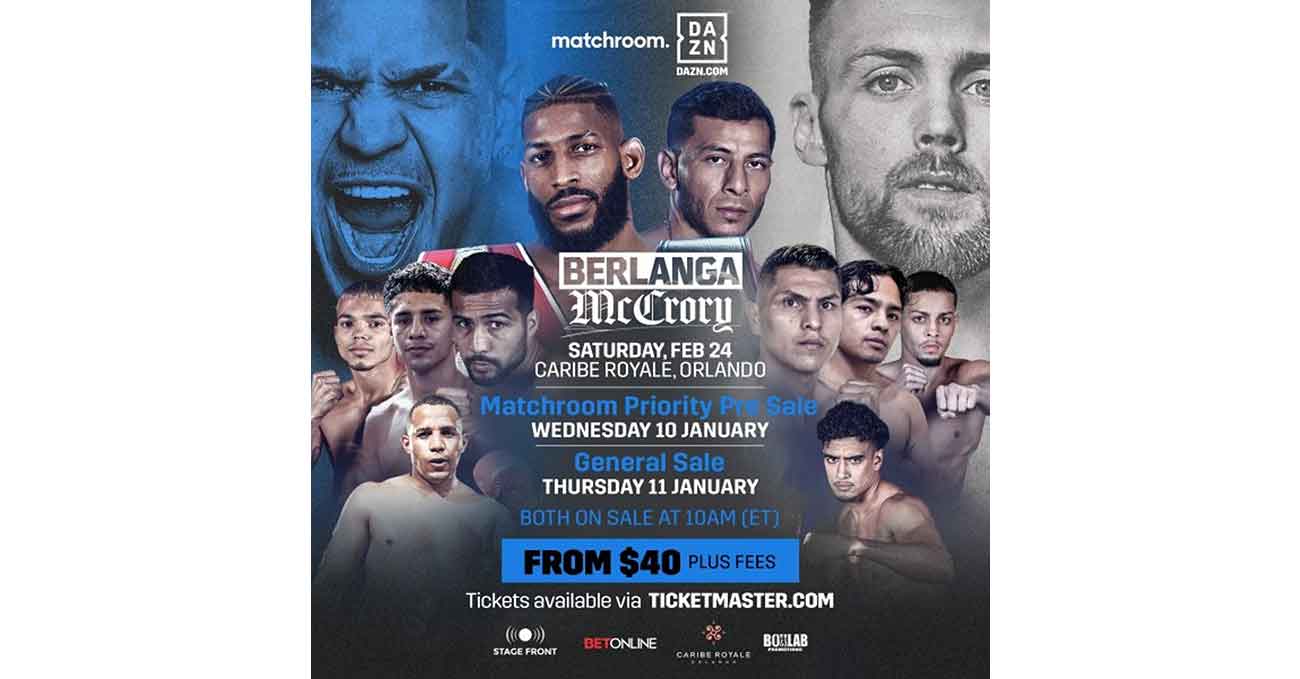 Edgar Berlanga vs Padraig McCrory full fight video poster 2024-02-24