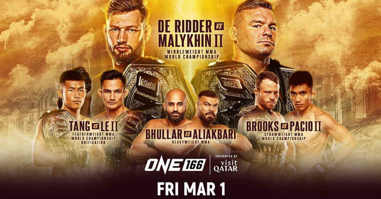 Reinier de Ridder vs Anatoliy Malykhin 2 full fight video ONE 166 poster