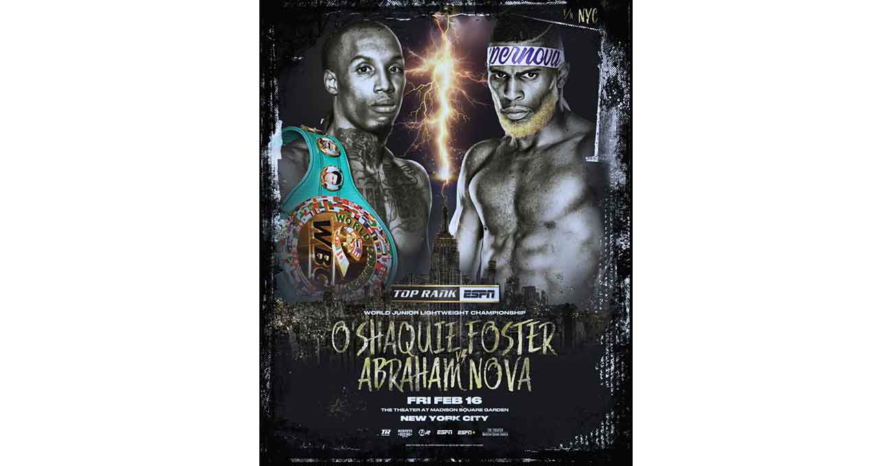 O'Shaquie Foster vs Abraham Nova full fight video poster 2024-02-16