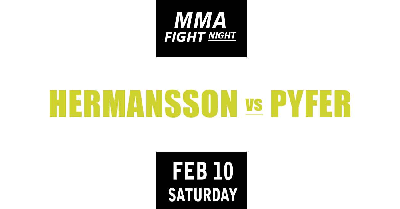 Jack Hermansson vs Joseph Pyfer full fight video UFC Vegas 86 poster by ATBF