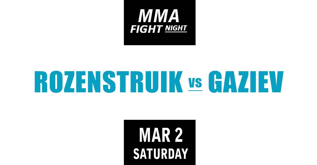 Jairzinho Rozenstruik vs Shamil Gaziev full fight video UFC Vegas 87 poster by ATBF