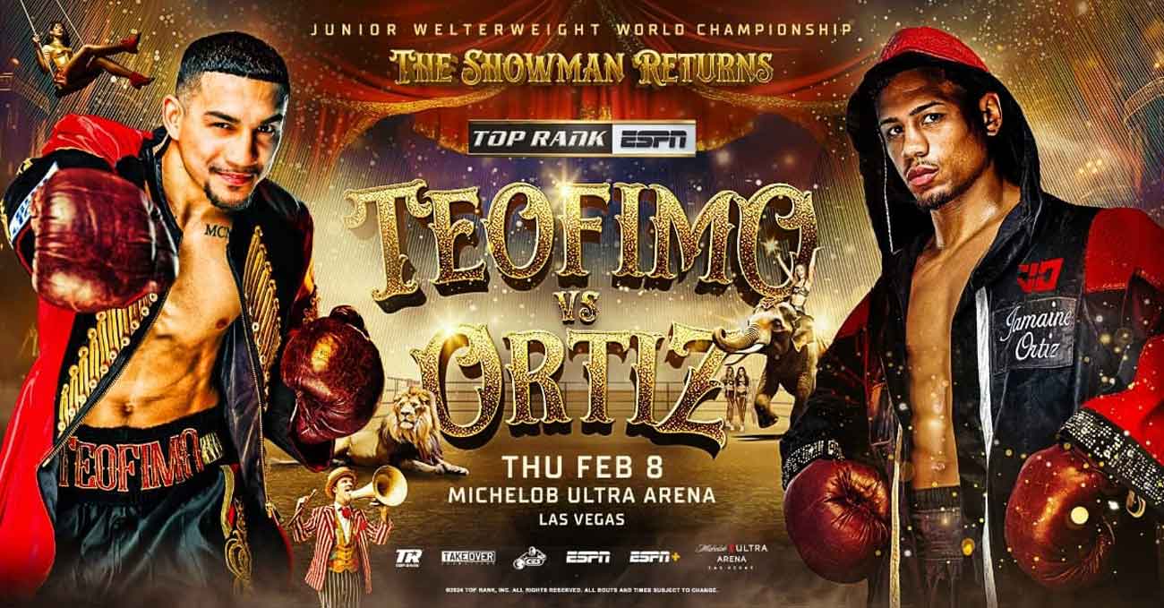 Teofimo Lopez vs Jamaine Ortiz full fight video poster 2024-02-08