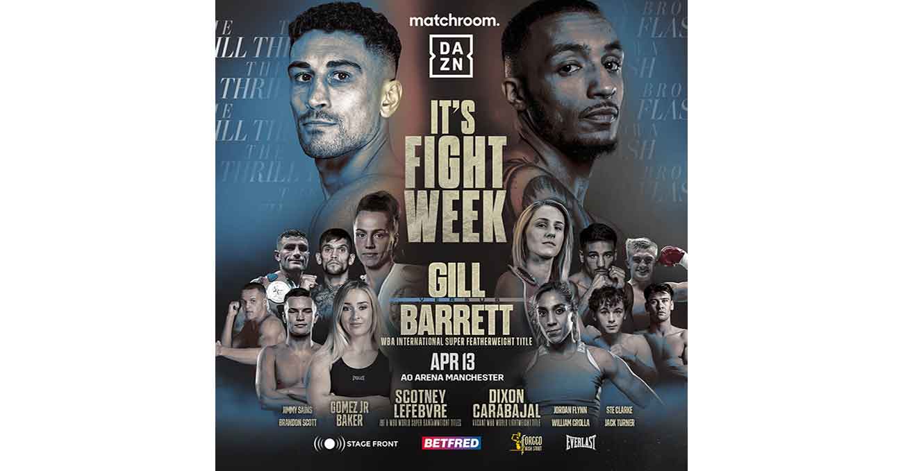 Jordan Gill vs Zelfa Barrett full fight video poster 2024-04-13