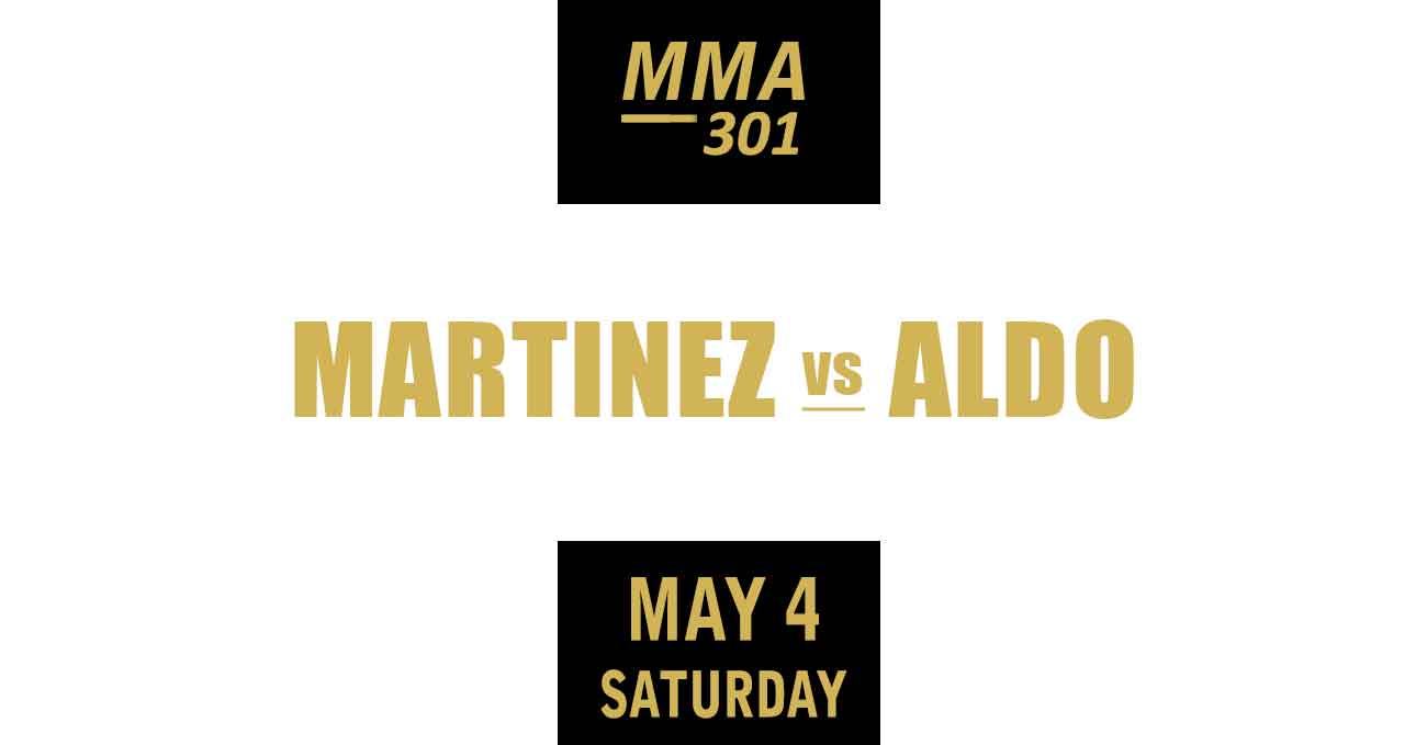 Jonathan Martinez vs Jose Aldo full fight video UFC 301 poster by ATBF