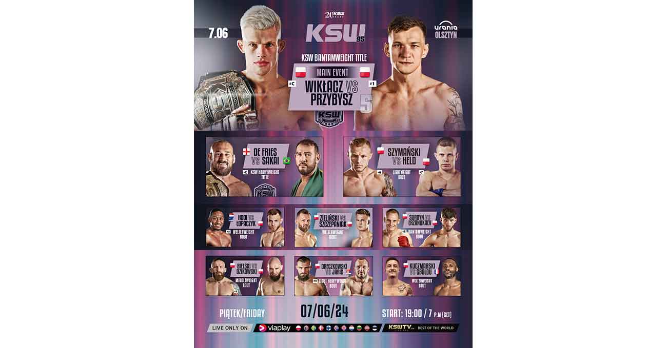 Philip De Fries vs Augusto Sakai full fight video KSW 95 poster