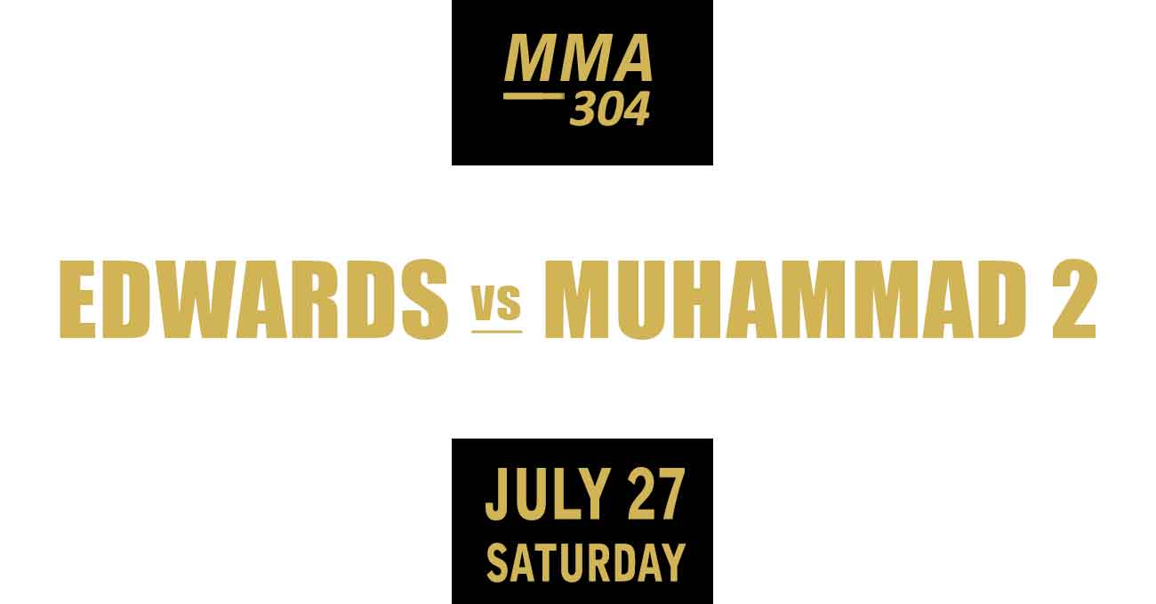 Leon Edwards vs Belal Muhammad 2 full fight video UFC 304 poster by ATBF