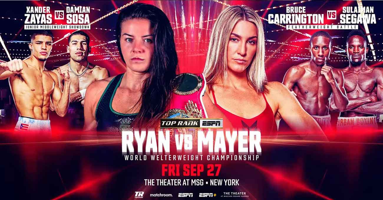 Sandy Ryan vs Mikaela Mayer full fight video poster 2024-09-27