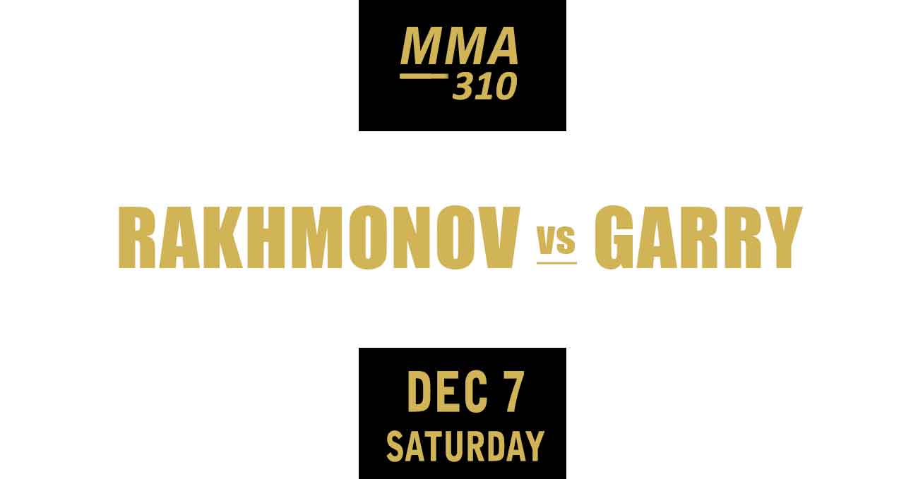 Shavkat Rakhmonov vs Ian Garry full fight video UFC 310 poster by ATBF