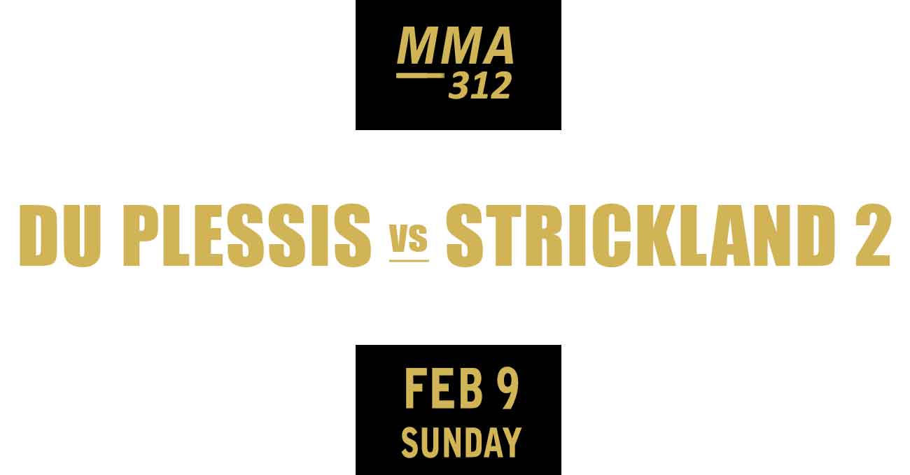 Dricus Du Plessis vs Sean Strickland 2 full fight video UFC 312 poster by ATBF